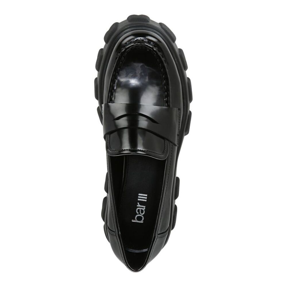 BAR III Womens Black Penny Keeper Paz Toe Block Heel Slip On Loafers Shoes 8.5 M - Picture 3 of 4